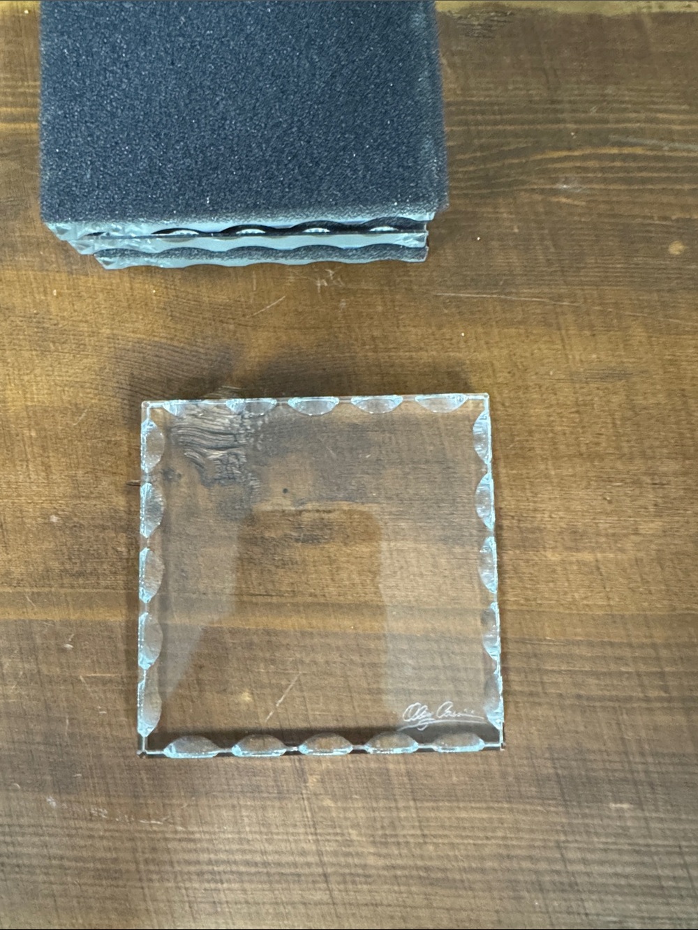 Clear Glass Coasters - Picture 2 of 3